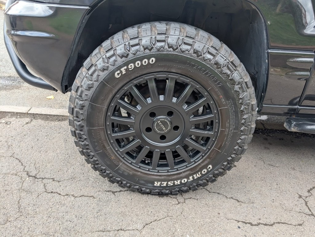BMW M Sport gloss black alloy — wheel cleaned and tyres dressed