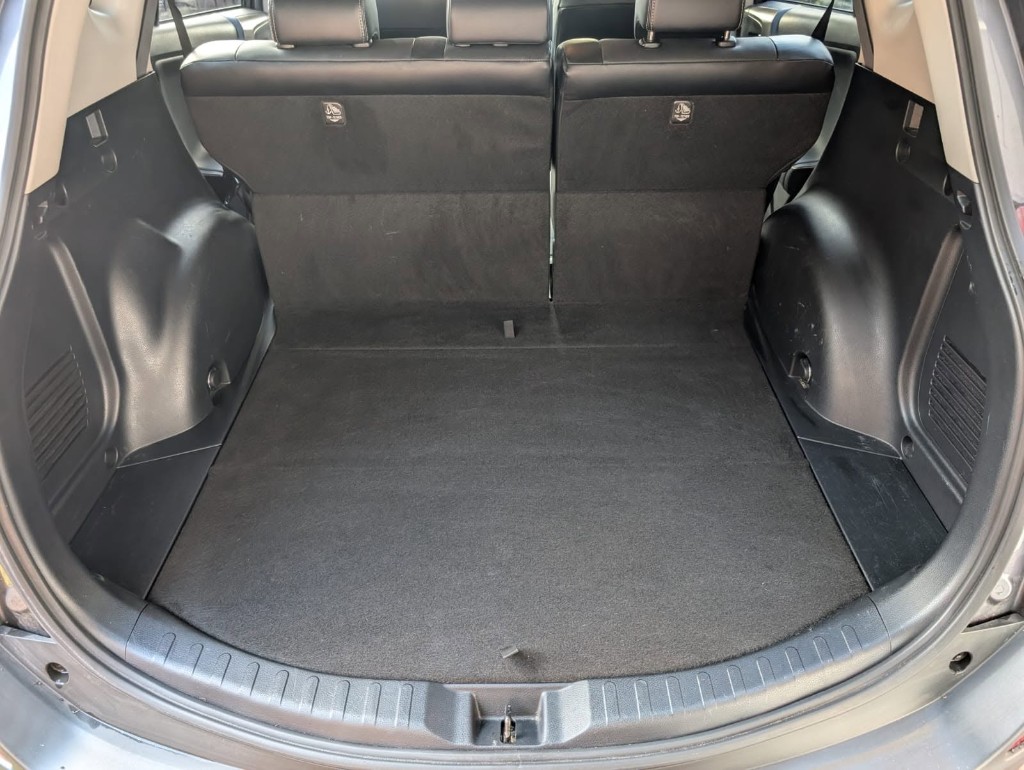 SUV boot after — deep vacuumed and shampooed, spotless finish